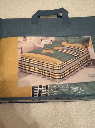 Juego de sábanas algodón con volantes