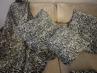 Manta sofá/cama cebra poliéster 1 manta 140x150