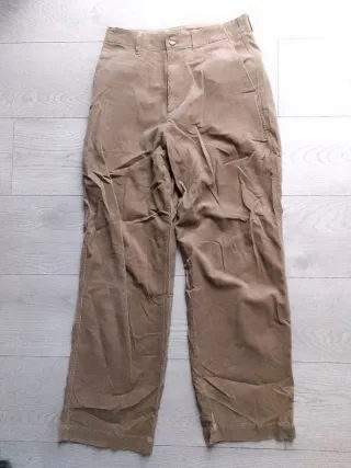 Pantalones de pana beige mujer