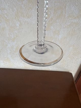 Set 4 Bicchieri Vetro Blu Oro Artigianali