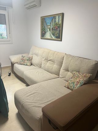 Sofá 3 plazas con chaiselongue