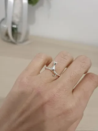 Anillo Plata 925 Gato Nuevo Ajustable