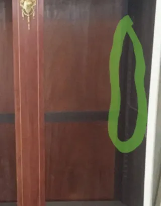 Armario antiguo madera y cristal