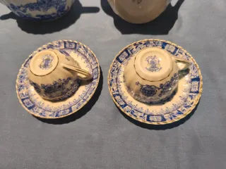 Set caffè in porcellana cinese blu e bianco