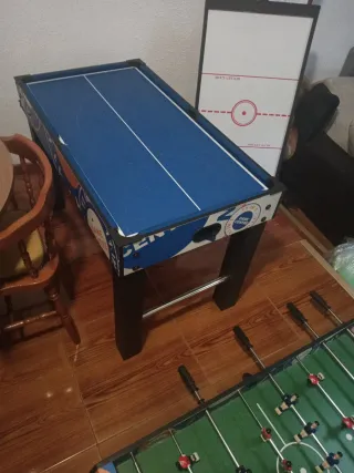 Mesa Multijuegos: Billar, Futbolín, Hockey, Pinpon