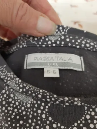 Maglietta bimba manica lunga fantasia cuori