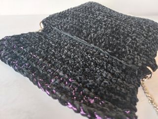 Bolso fiesta nuevo crochet negro