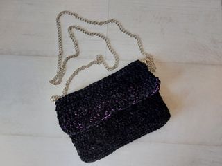 Bolso fiesta nuevo crochet negro