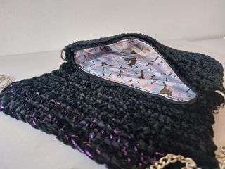 Bolso fiesta nuevo crochet negro