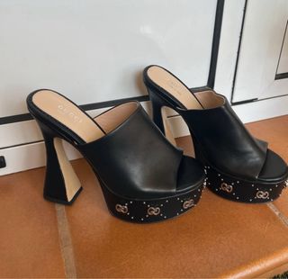 Sandalias Gucci Plataforma Tacón Negro