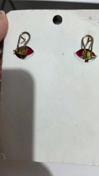 Pendientes Vintage Coral y Dorado