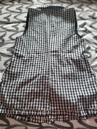 Chaleco vintage cuadros blanco y negro