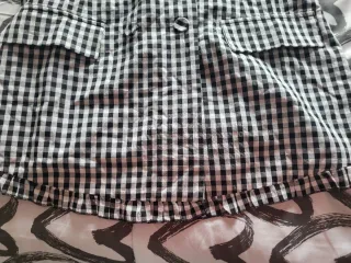 Chaleco vintage cuadros blanco y negro