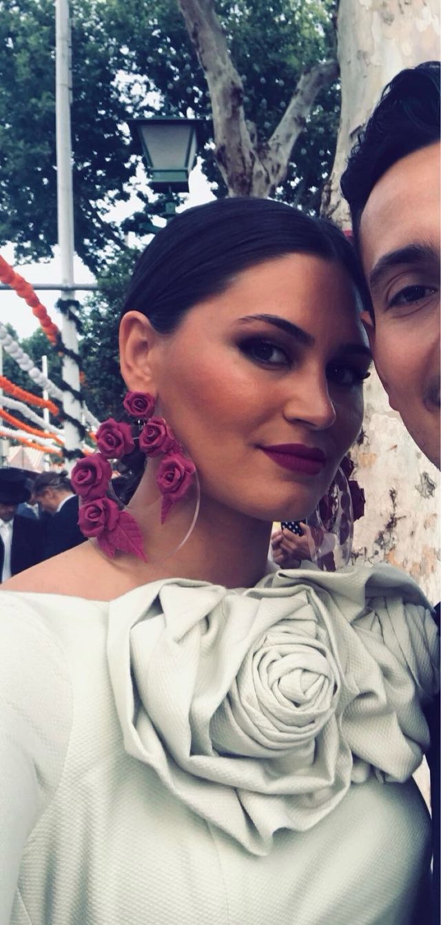 Vestito Flamenca Pedro Béjar Beige/Buganvilla