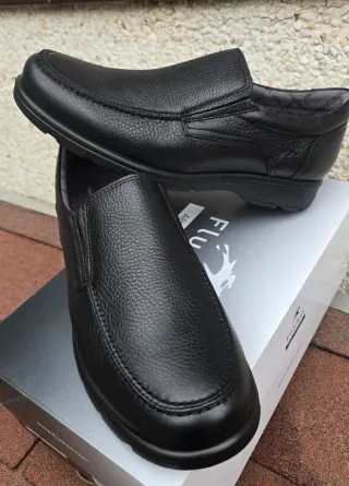 Zapatos Fluchos Talla 42 Negro Piel