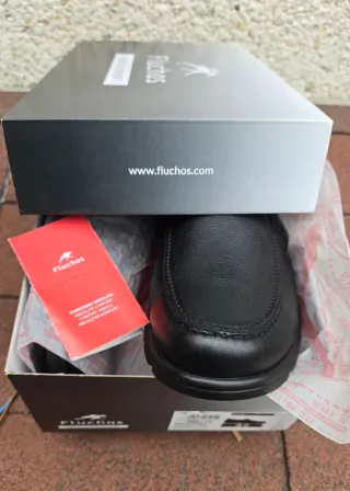 Zapatos Fluchos Talla 42 Negro Piel