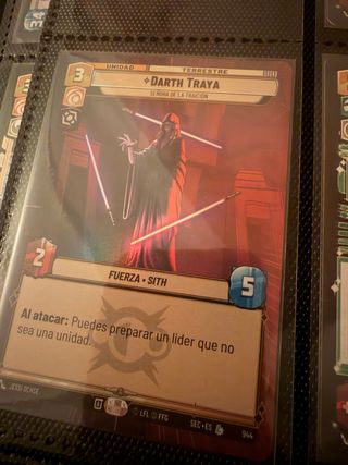 Darth Traya Hyperspace Foil. Star Wars Unlimited.