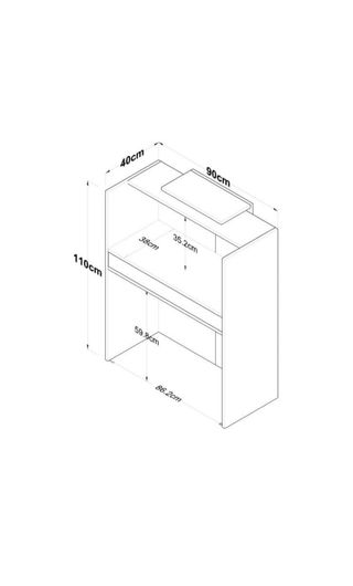 Mostrador de madera y imitacion marmol