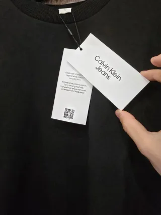 Felpa Calvin Klein Nera con Dettagli Grigio Taglia