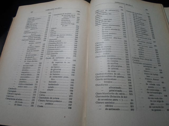 ANTIGUA Farmacopea Oficial Española 1926