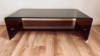 Mesa Centro Cristal Templado Caramelo