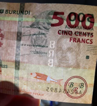🇧🇮 Billete 500 Francos Burundi