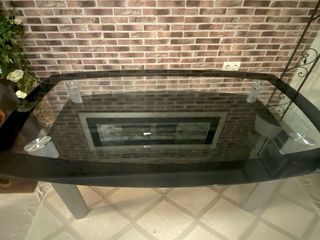 Mesa de cristal para salón y 6 sillas