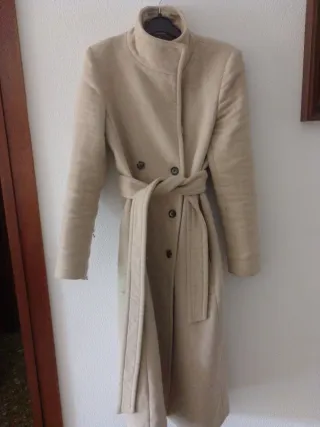 Abrigo Mango Beige Talla M