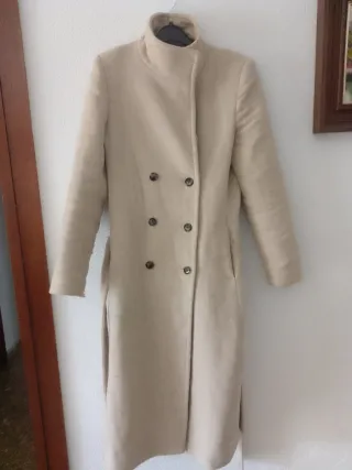 Abrigo Mango Beige Talla M