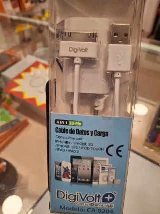 Cable 30 pines 4 en 1 USB + capucha