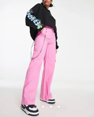 Pantalón Cargo Rosa Heartbreak Talla M