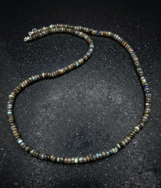 Collana unisex di Labradorite naturale - 85 cm
