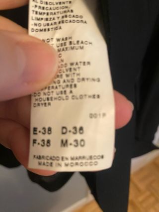 Americana negra Tintoretto Talla 40