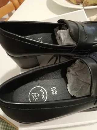 Mocassini donna Galia neri in vera pelle