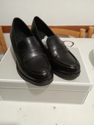 Mocassini donna Galia neri in vera pelle