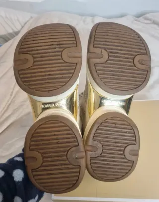 Zapatillas Michael Kors mujer 38,5 beige dorado