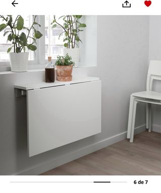 Mesa abatible Noremberg Ikea blanca