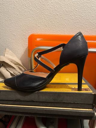 Zapatos de piel Tim Talla 39 Azul Marino