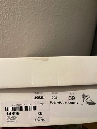 Zapatos de piel Tim Talla 39 Azul Marino