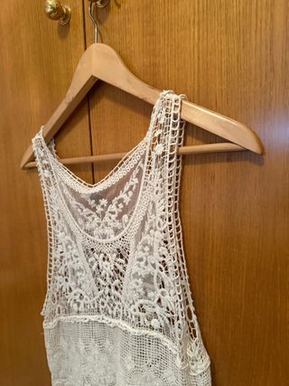 Camiseta Cortefiel encaje tirantas Talla S