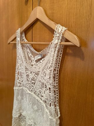 Camiseta Cortefiel encaje tirantas Talla S