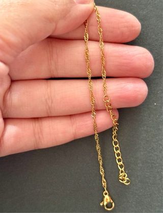 Lote Joyas Pulsera Pendientes Anillo chapado oro