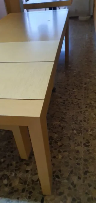 Mesa de comedor de madera extensible a 2,20 mtrs