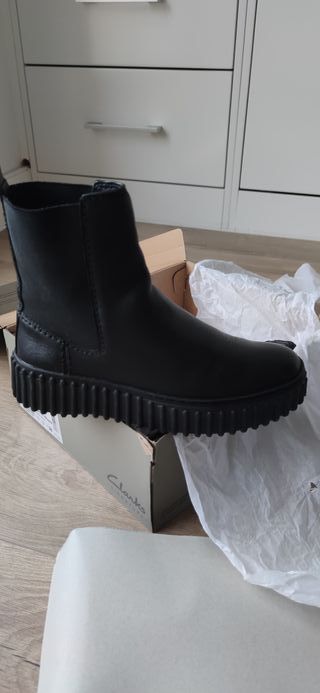 Botines Clarks Negros Mujer