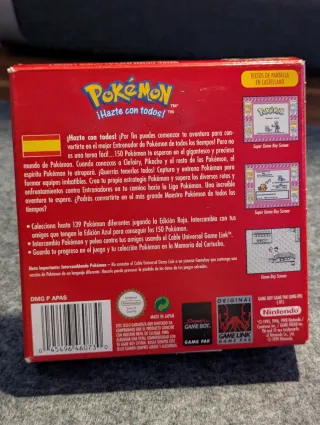 Pokemon Rojo original 🇪🇸 en funda PET