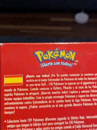 Pokemon Rojo original 🇪🇸 en funda PET