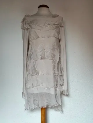 Vestido beige manga larga Florencia