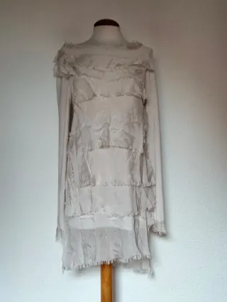 Vestido beige manga larga Florencia