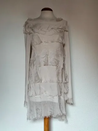 Vestido beige manga larga Florencia