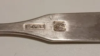 CUCHARA Y TENEDOR BAÑADOS EN PLATA ANTIGUOS 1930